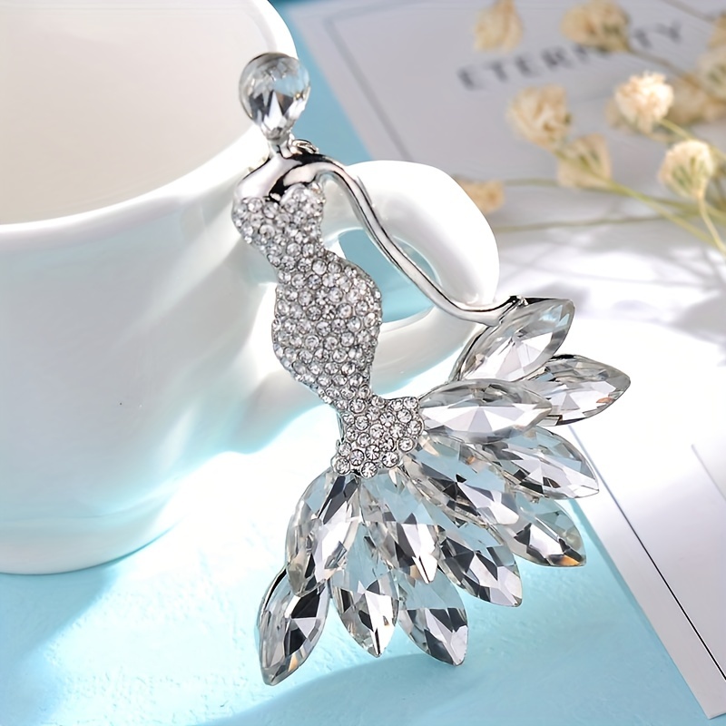 Hot Sparking Rhinestone Inlaid Crown Brooches For Women - Temu