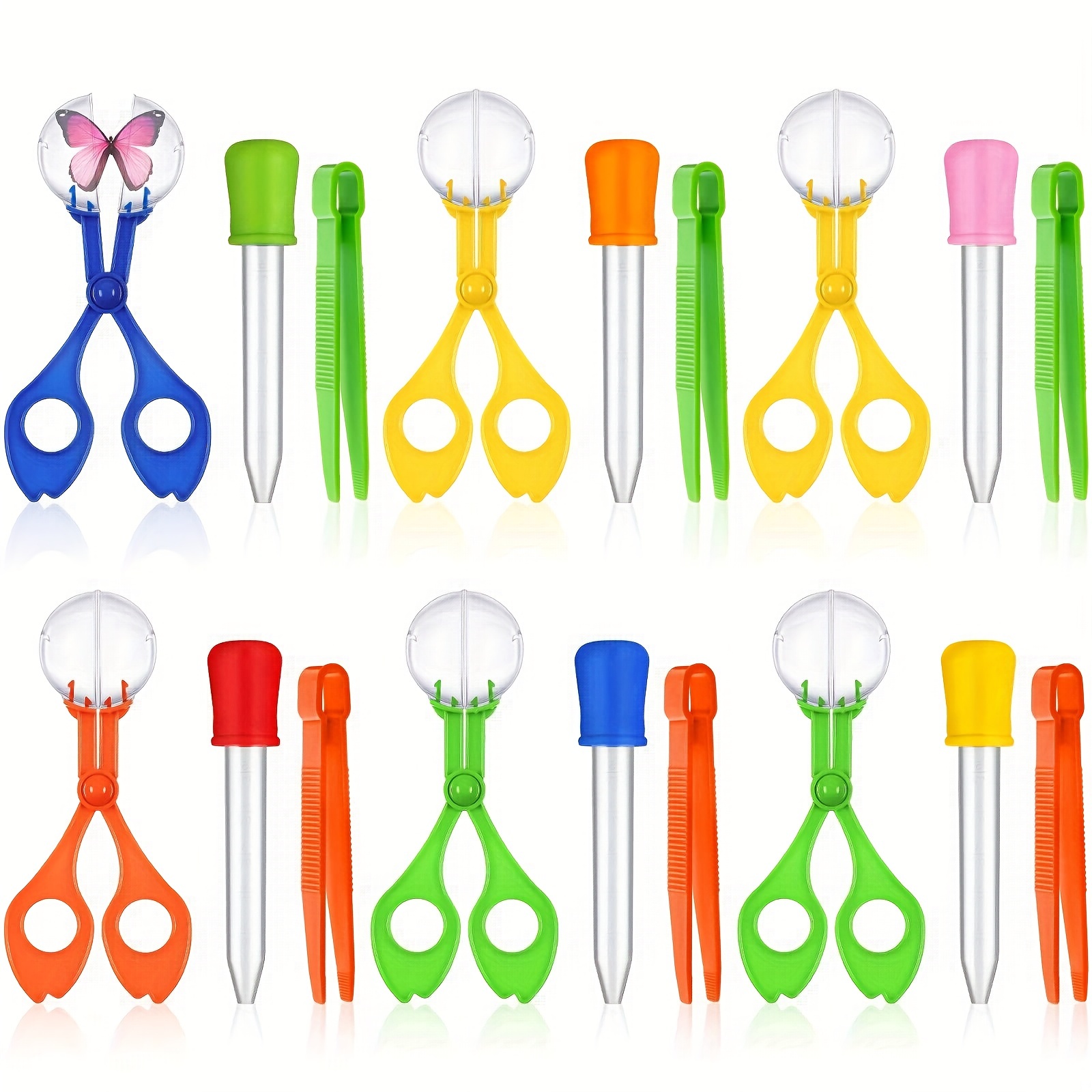 6pcs Kids Tweezers Plastic Colorful Easy Grip Toy For Toddlers,Learning  Tools For Kids In Science - Buy Kids Tweezers,Plastic Colorful Easy Grip