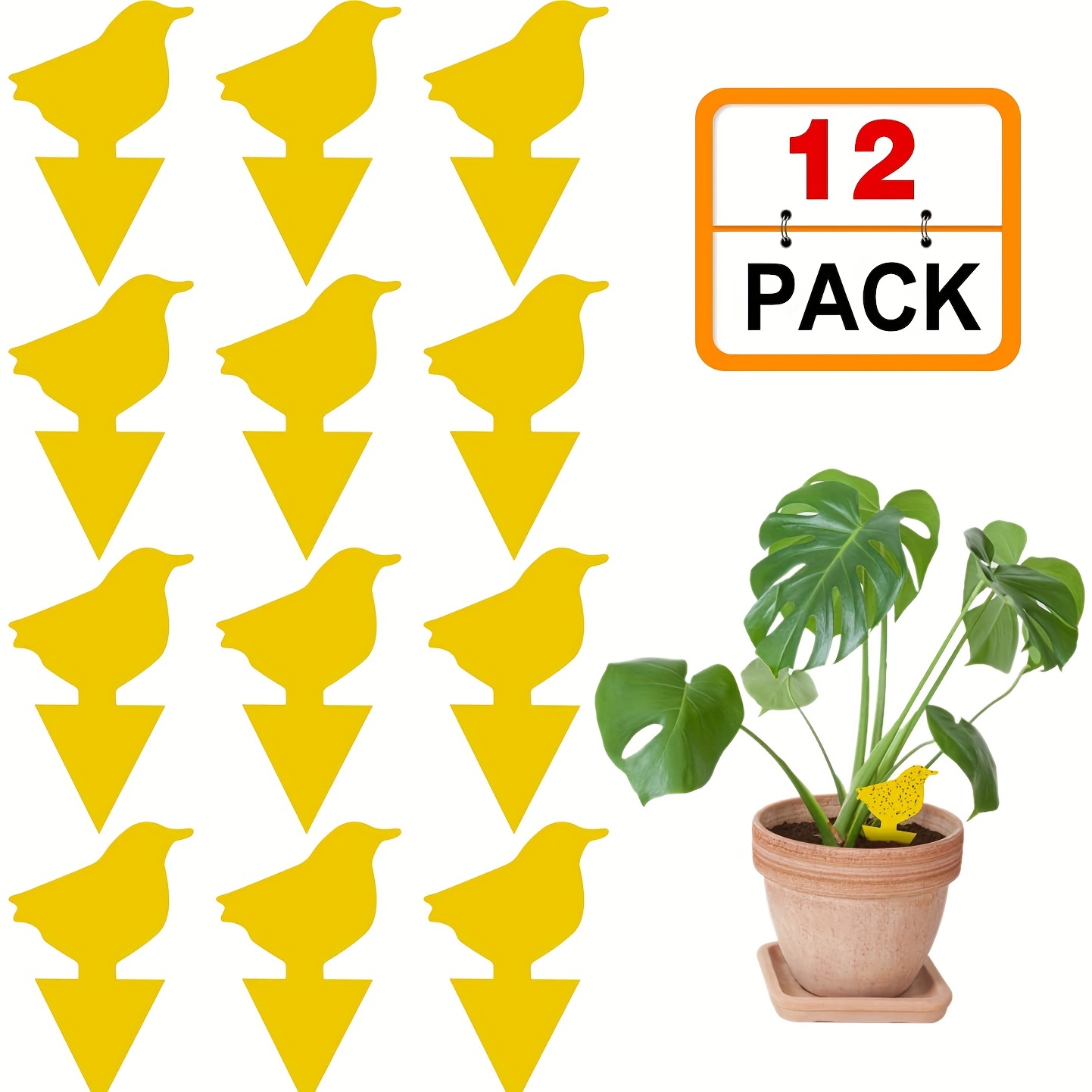 24Pcs Yellow Stick Fly Catcher, Yellow Boards Fungus Gnats Fight Indoor  Plants Potted Plants Yellow Stick, Waterproof Yellow Trap Mosquito Trap  Sticky Trap for Fruit Flies Mosquitoes Aphids Nematodes 