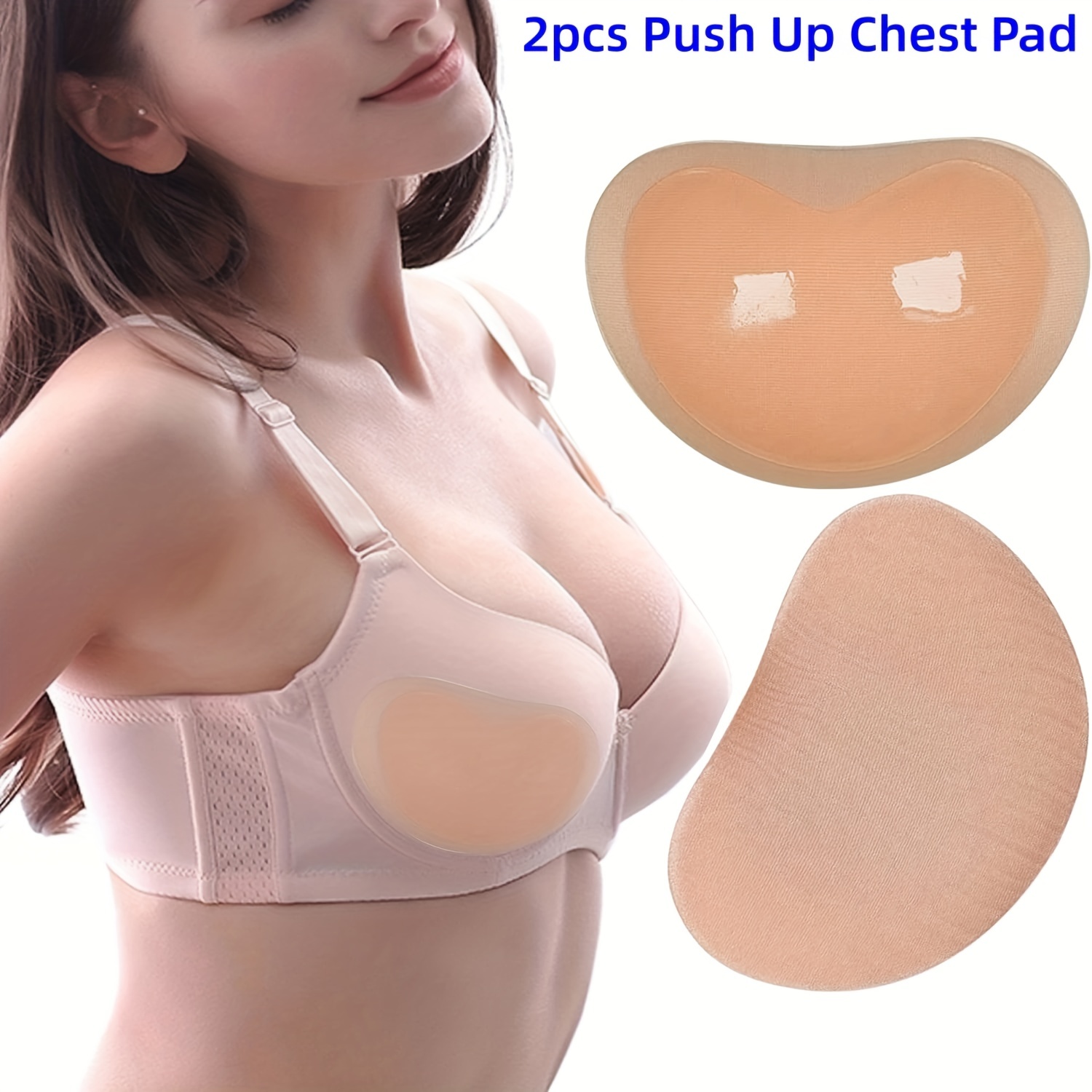 Women Silicone Triangle Push Up Bra Pads Insert Underwear Breast Enhancer 