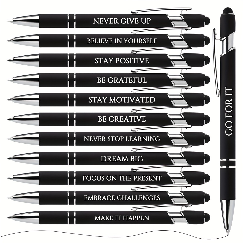 Inspirational Quotes Ballpoint Pens Funny Cute Work Pen With - Temu