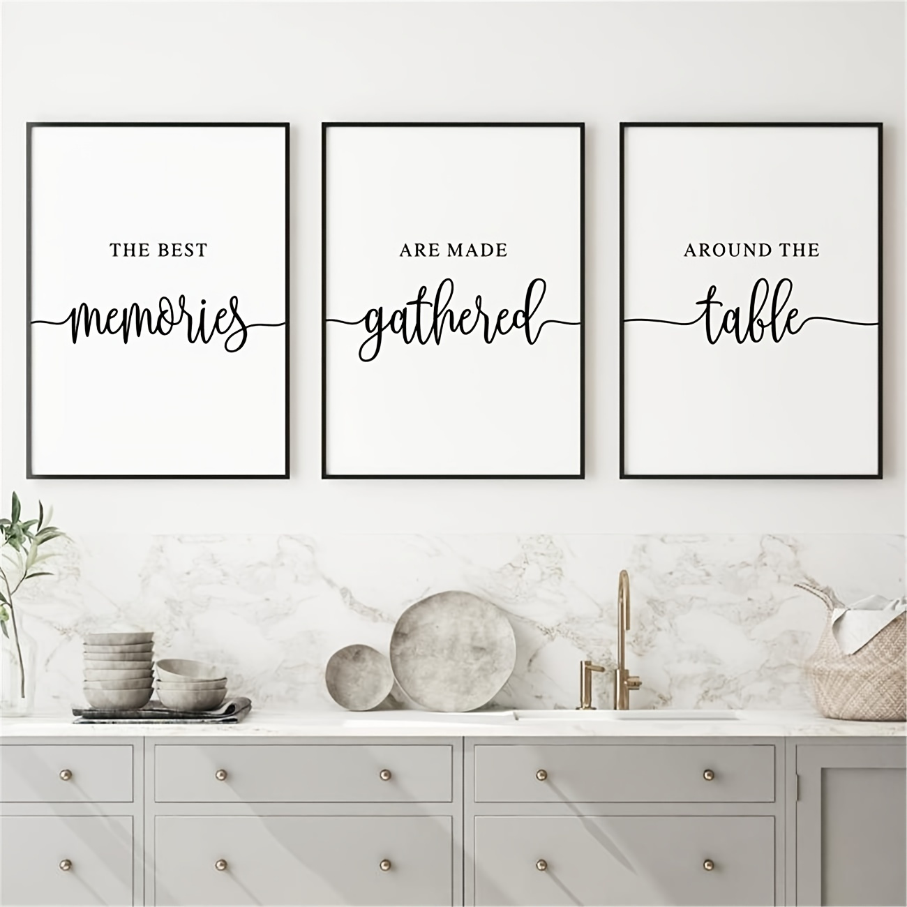 3pc Dining Room Prints, the Best Memories Are Made, Sage Green Kitchen Decor,  Dining Room Wall Art, Dining Room Gather Sign, Sage Green Art 