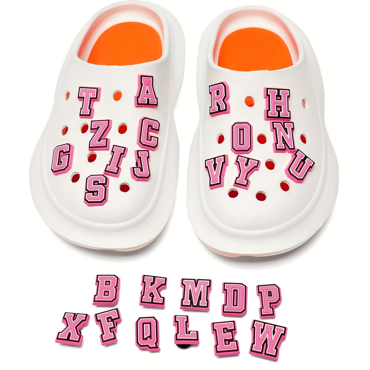 26 Alphabet Individual Letters & 0-9 Numbers - Shoe Charms For Crocs -  Jibbitz