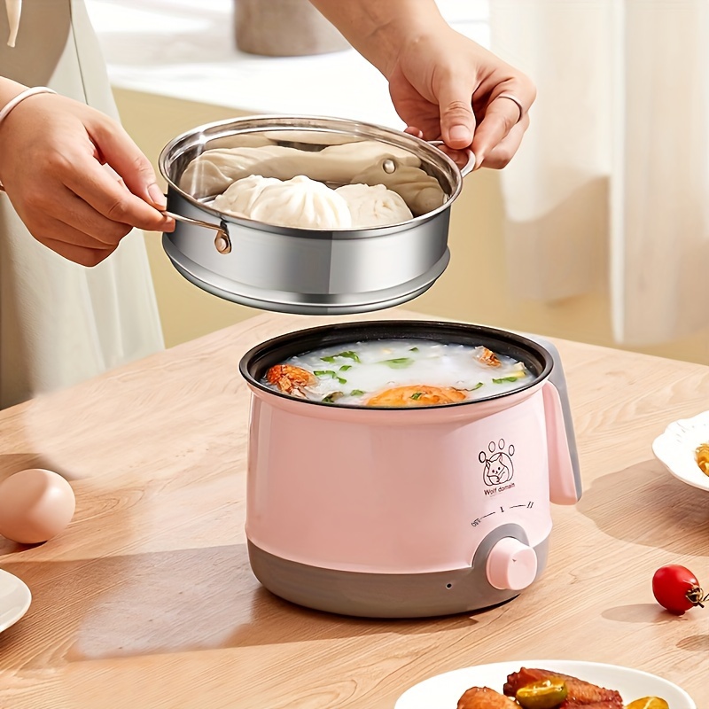 1.5L Electric Cooker Multi-Function All-In-One Pot 220V Double layer  Household Noodle Cooker Non-Stick Pot Hot Pot Kitchen Tool