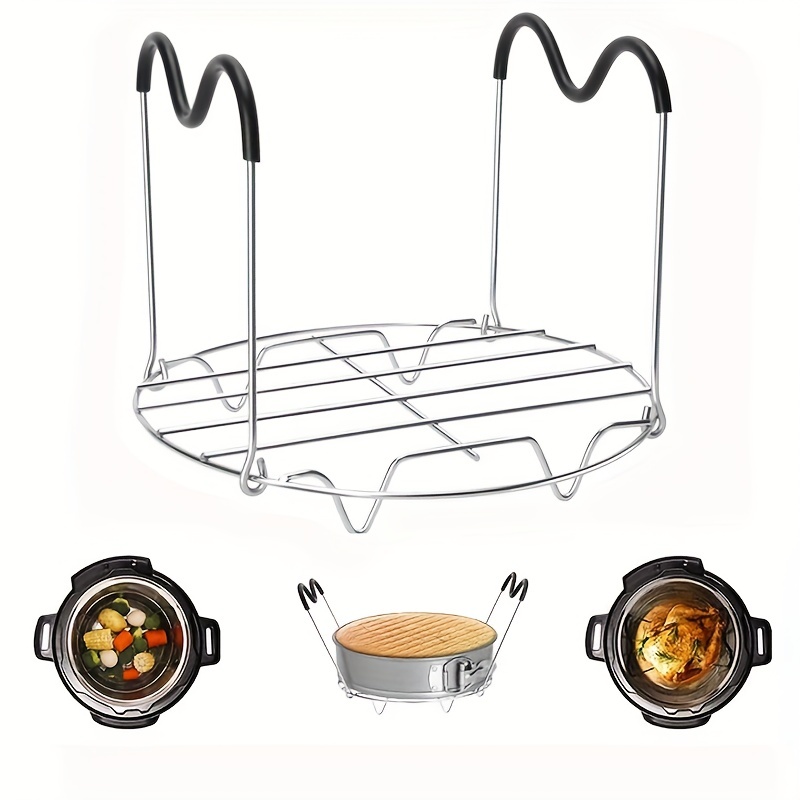 2Pcs Stainless Steel Trivet Instant Pot 7 inch Stand Hot Dishes Cast Iron  Holder