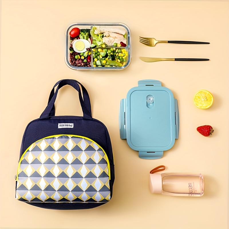 Insulated Lunch Bag For Men Women With Flatware Set Portable - Temu