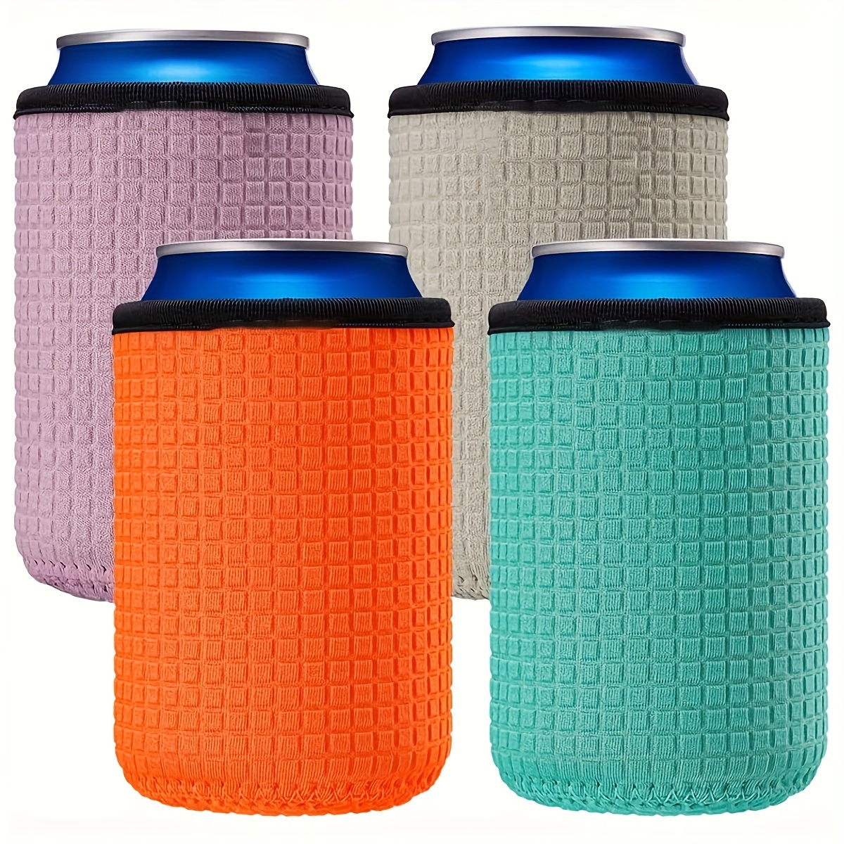 Custom Assorted Collapsible Can Coolers Set of 10, Personalized Bulk Pack -  Keeps Your Drink Cold, Great for Beer, Soda and other Beverages - Assorted