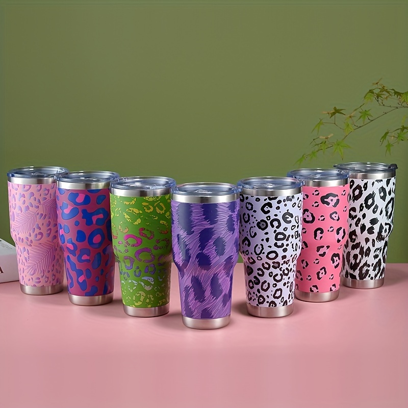 Wine Tumbler For Mother Leopard Cheetah Mom Juice Stainless Steel