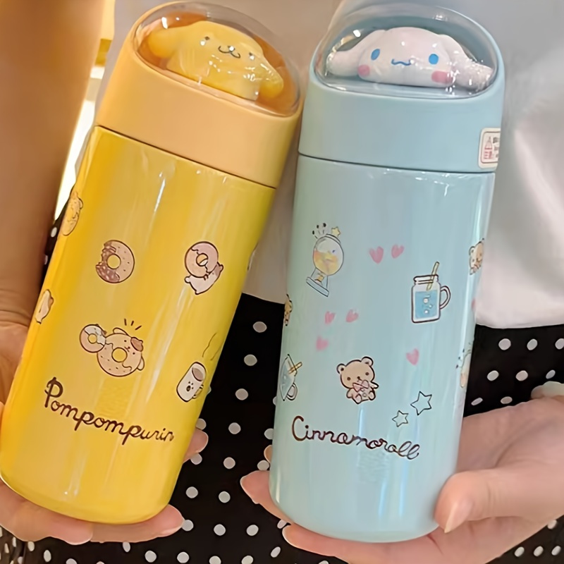 Sanrio Cinnamoroll Kuromi Pompom Purin Sports Water Bottle Handy Cup 500ml  / 17Oz
