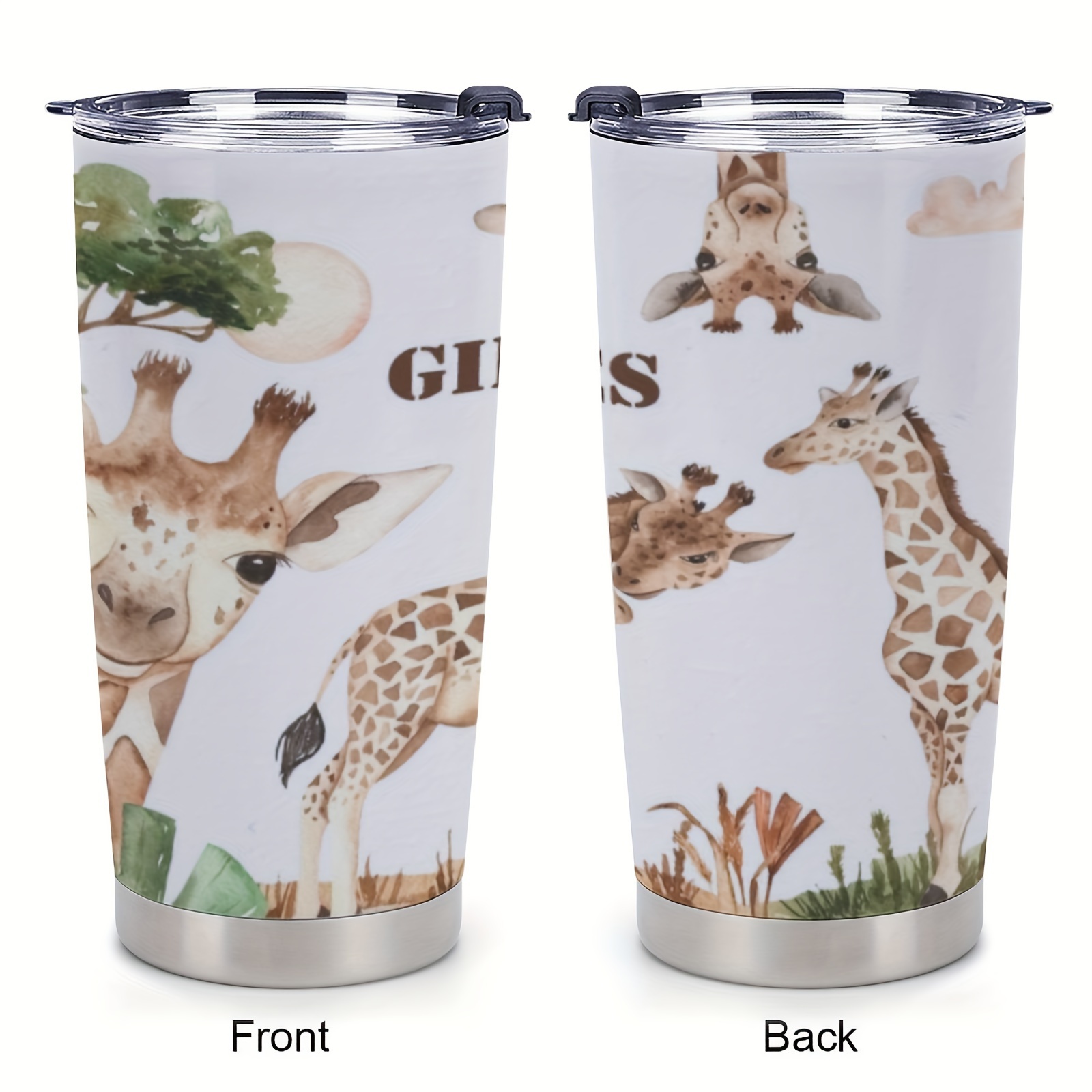 HYMONA Giraffe Tumbler Giraffe Gifts Giraffe Mug 20oz Cute Animal Coffee  Cup Giraffe Gifts For Giraffe Lovers