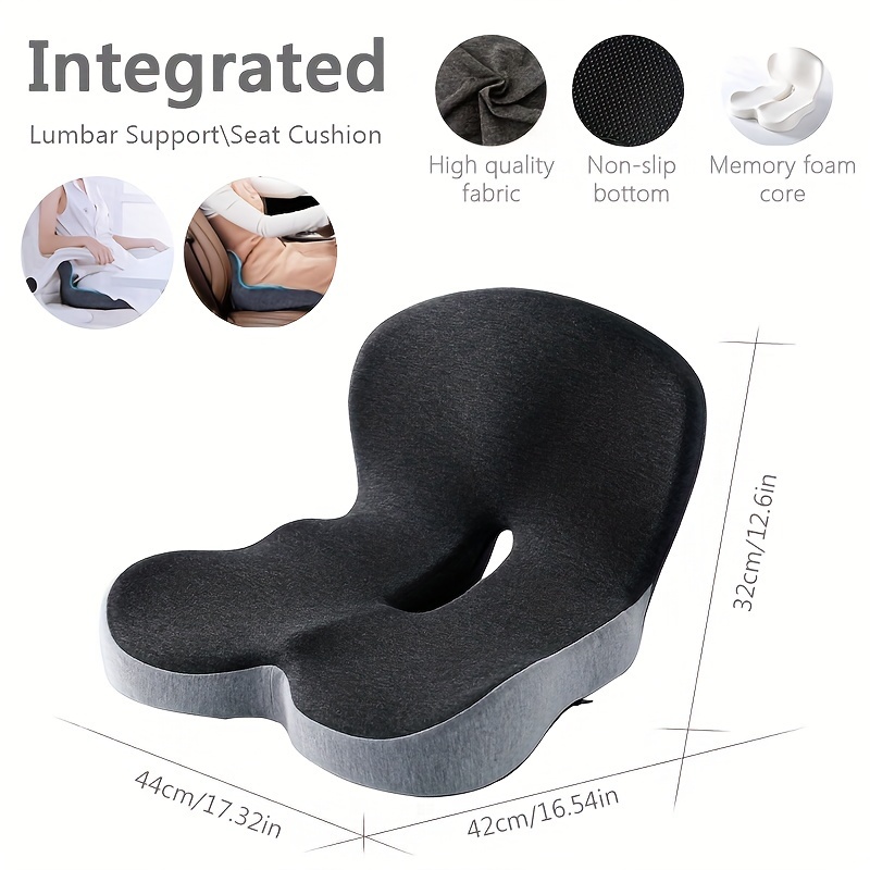 Bamboo Fiber Memory Foam Seat Cushion Back Cushion For Relax Back Tailbone,  Suitable For Home Office Chairs, Car Seats, Sports Stadium Seats - Temu