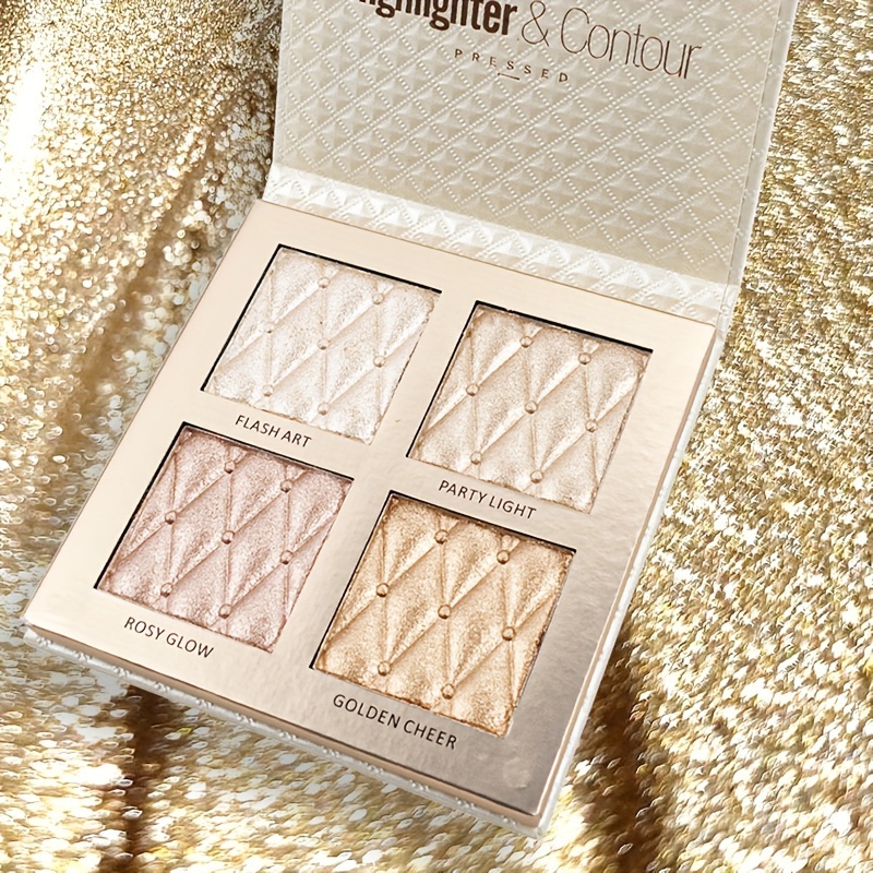 Palette De Surligneur Facial, Paillettes De Poudre De Surbrillance