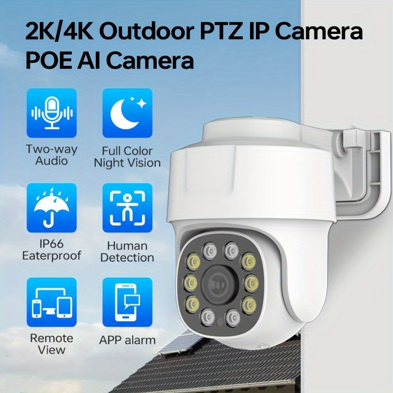 Eversecu Cámara de seguridad H.265 1080P POE (alimentación a través de  Ethernet) cámara IP al aire libre, cámara de vigilancia de seguridad para  el