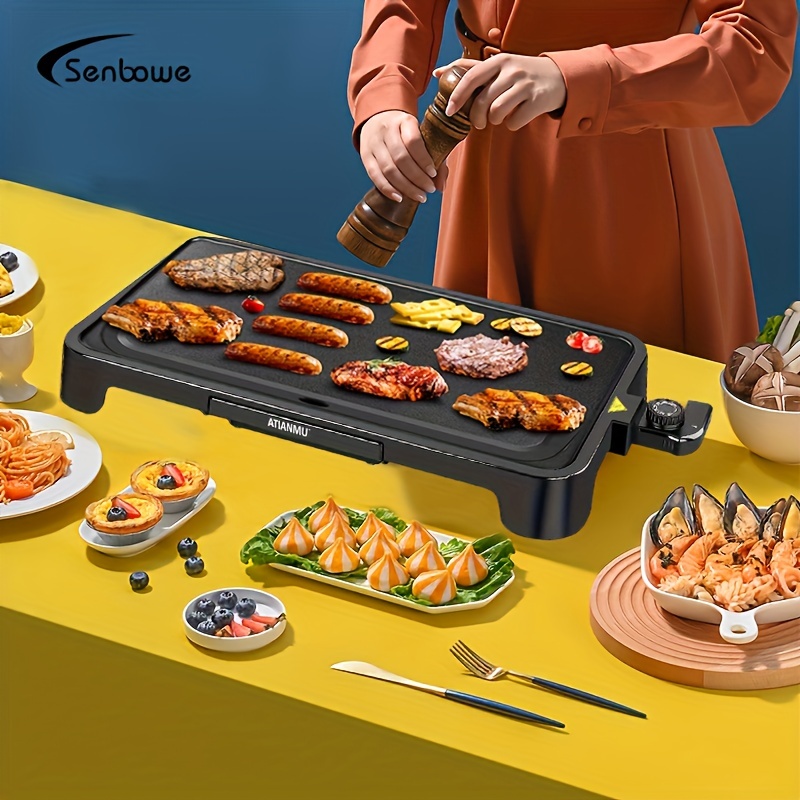 2-in-1 Nonstick Electric Griddle & Grill with Reversible Cooking Plate (1800w)