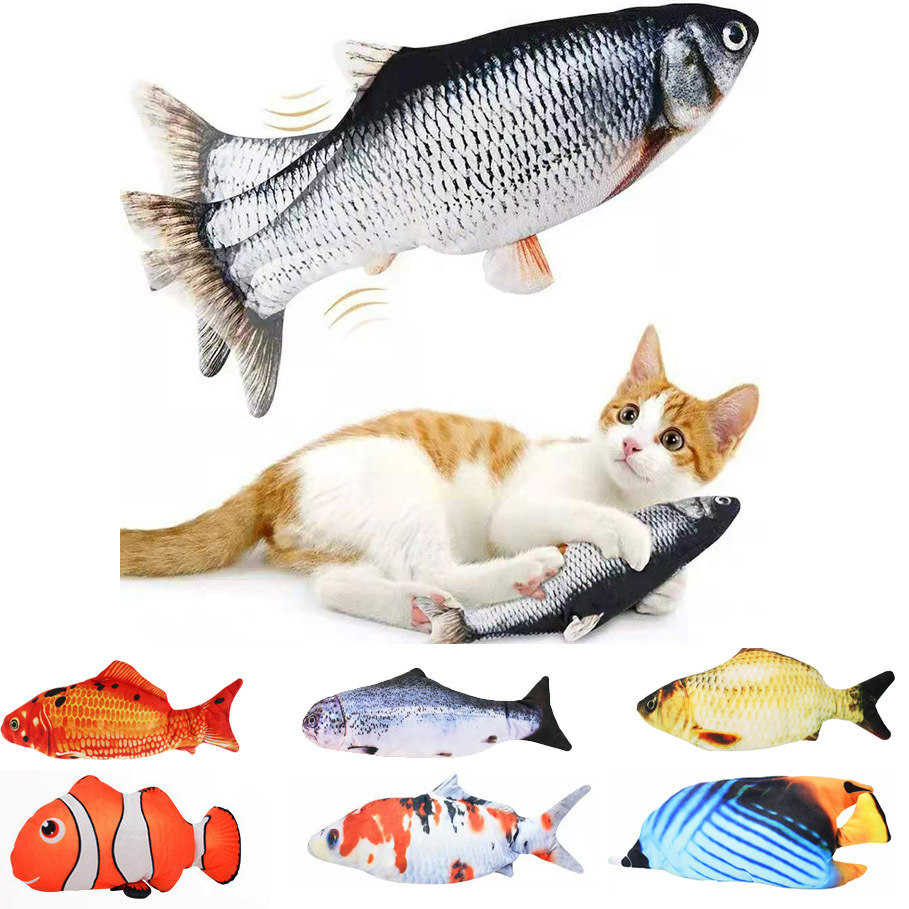 2024 Electric Flopping Fish 11, Moving Cat Kicker Fish Toy, Realistic  Floppy Fish Dog Toy, Wiggle Fish Catnip Toys, Motion Kitten Toy 