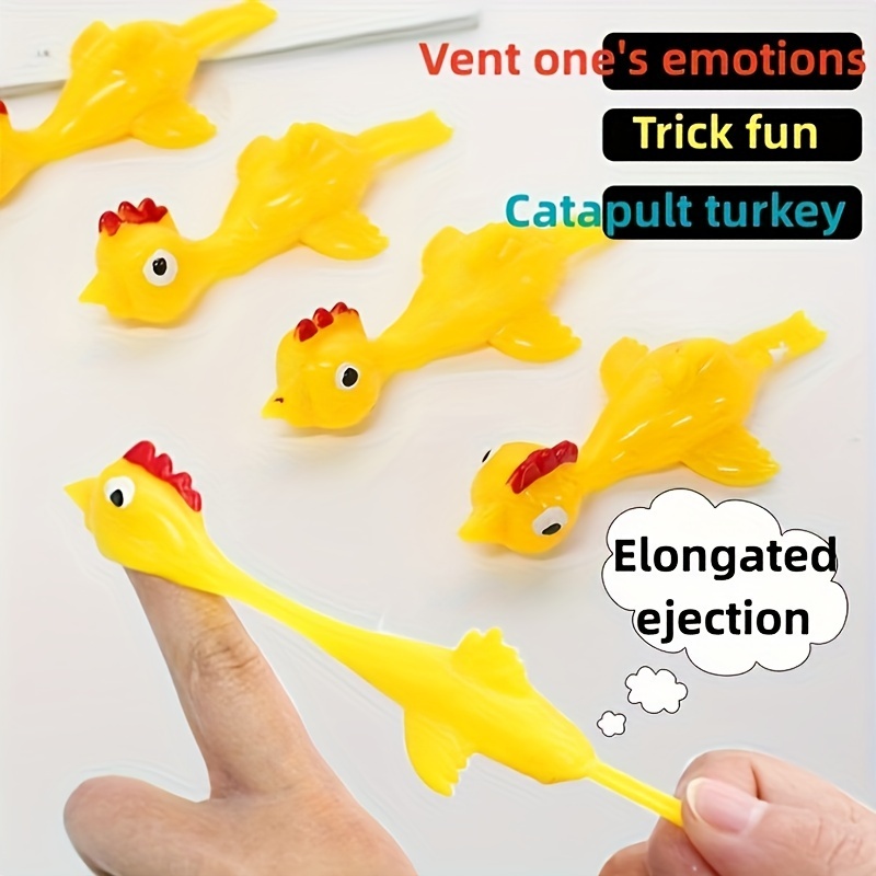 10 Pcs Slingshot dinosaure doigts jouets jeux vol résistant au