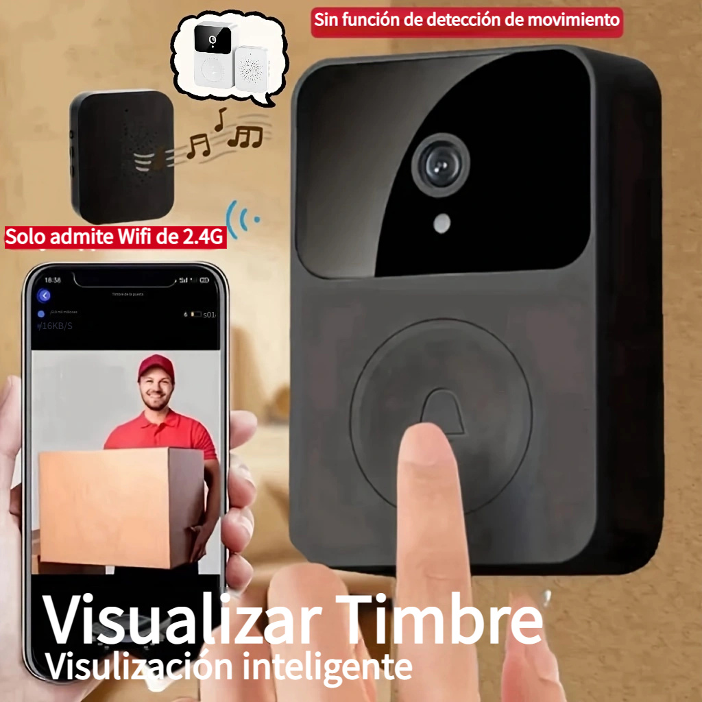 Premium AI Image  Timbre Inalambrico Inteligente con Camara Incorporada  Sobre Fondo Blanco
