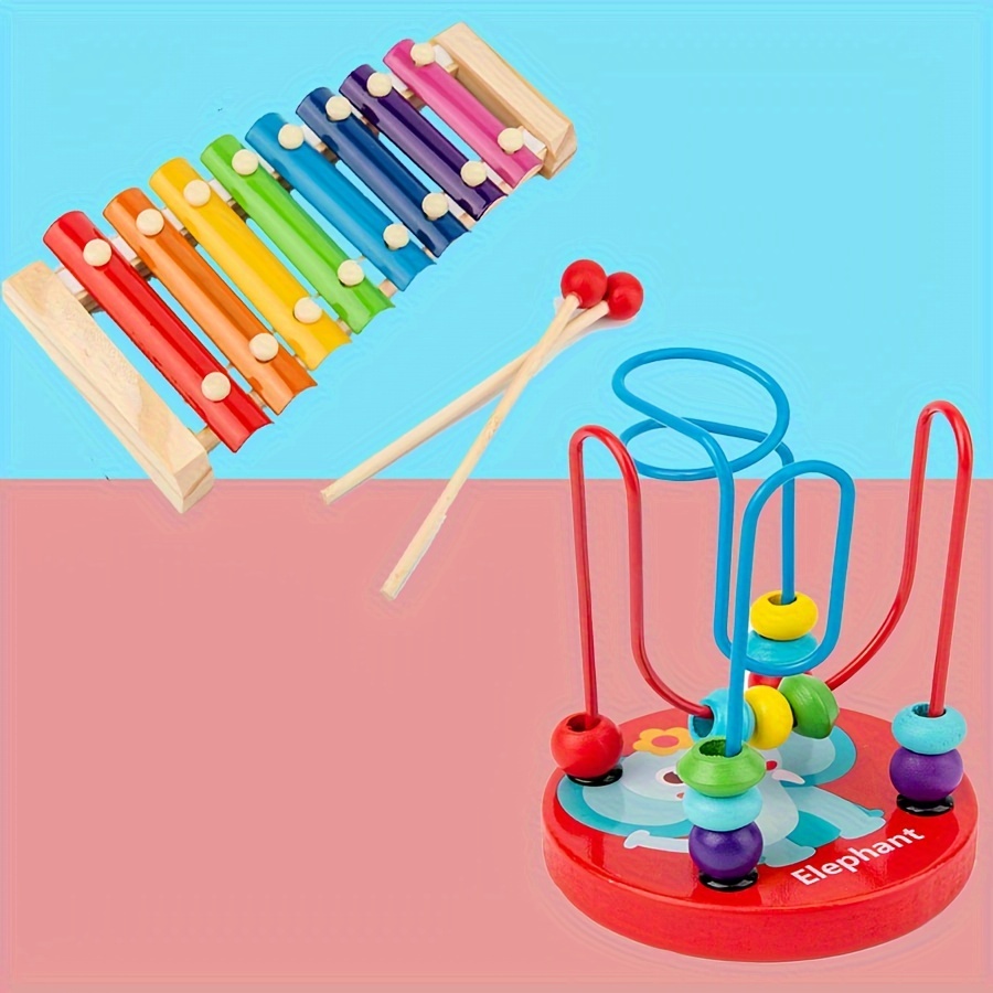 Xylophone pour enfants, xylophone avec maillet, instrument Orff pour le  préscolaire, kit de percussion pour tout-petits avec accordage  professionnel, piano 8 tons -  France