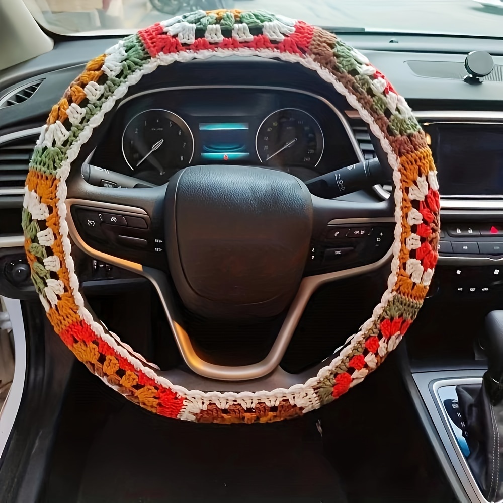 Crochet Daisy Steering Wheel Cover for Womencar Steering -   Boho car  accessories, Cute car accessories, Cool car accessories