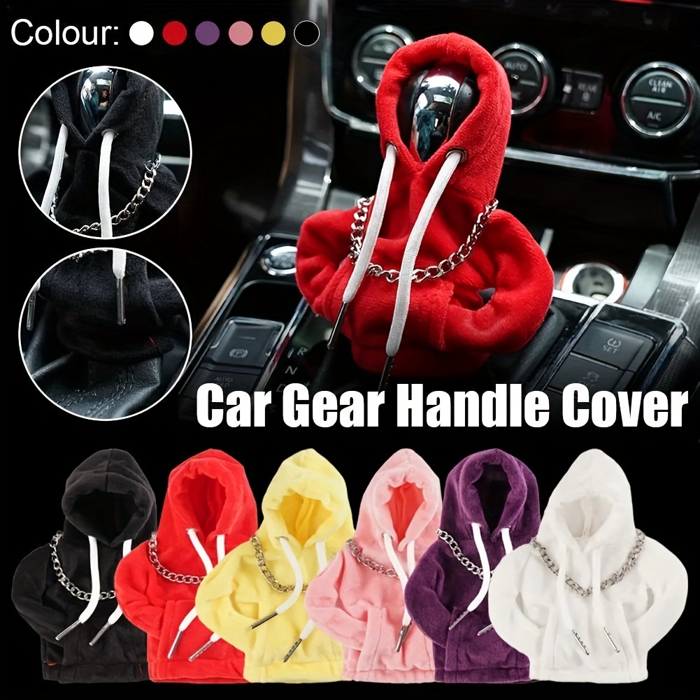 Hoodie Car Gear Shift Cover Fashion Gearshift Hoodie Car Gear Shift Knob  Cover Manual Handle Gear Sweatshirt Change Lever Cover
