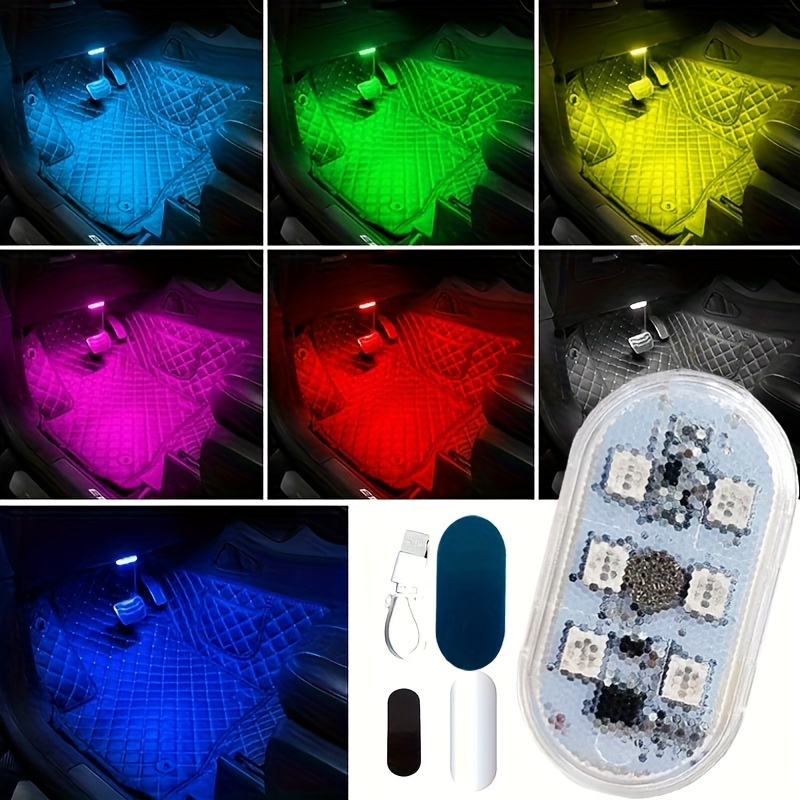 Sheng Ou LED Voiture Interieur,Éclairage D'ambiance Voiture,Éclairage  Intérieur de Voiture,Bande Lumineuse à LED de Voiture,LED Intérieur  Auto,LED
