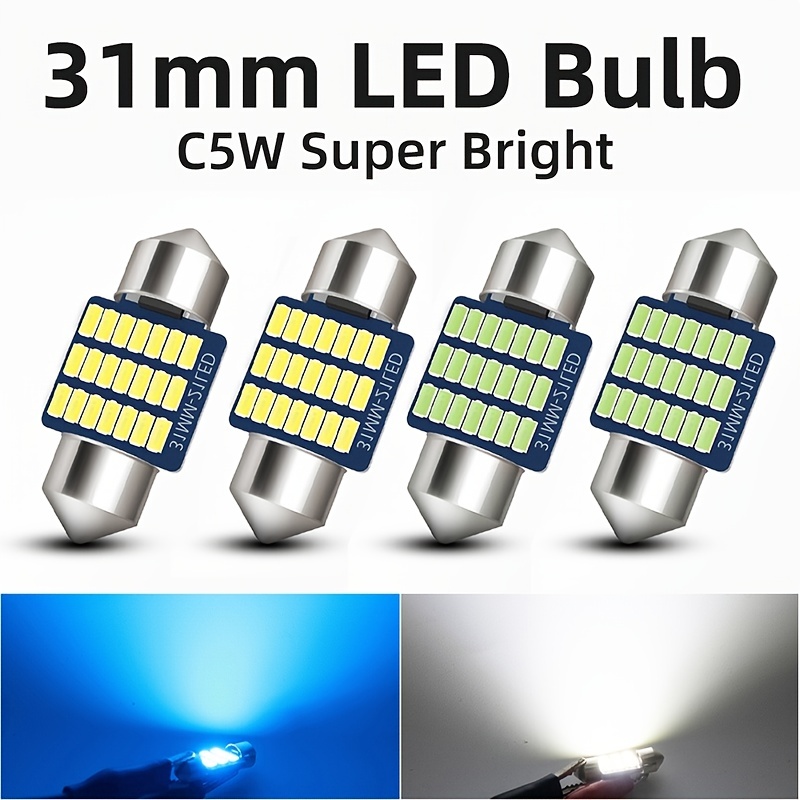 CANBUS 3 SMD Super Blue 6418 C5W Error Free License Plate Lights