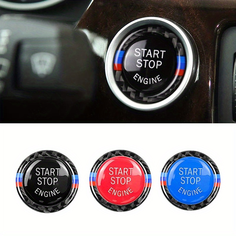 Car One Button Start Button Decorative Sticker Engine Stop Start Button  Protective Cover Simulate Sports Car Upgrade Car Interior Sticker -  Automotive - Temu