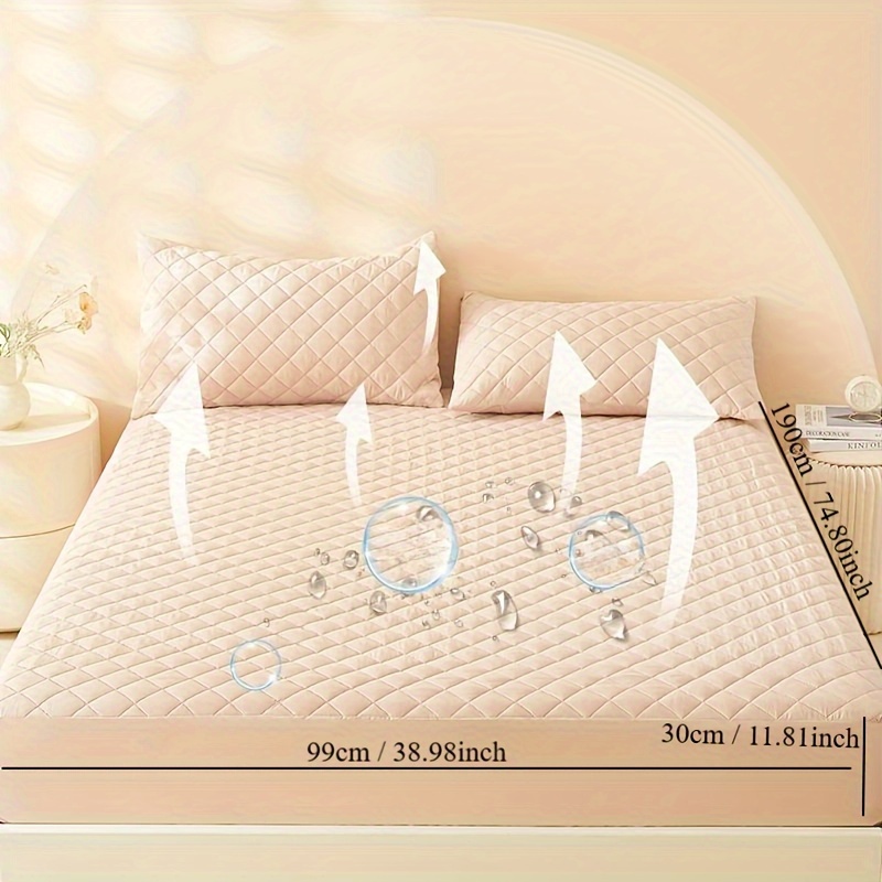 NINGHOME Cama ajustable profunda de algodón de 90 x 190, protector de  colchón acolchado de microfibra, protector de colchón, cama inferior
