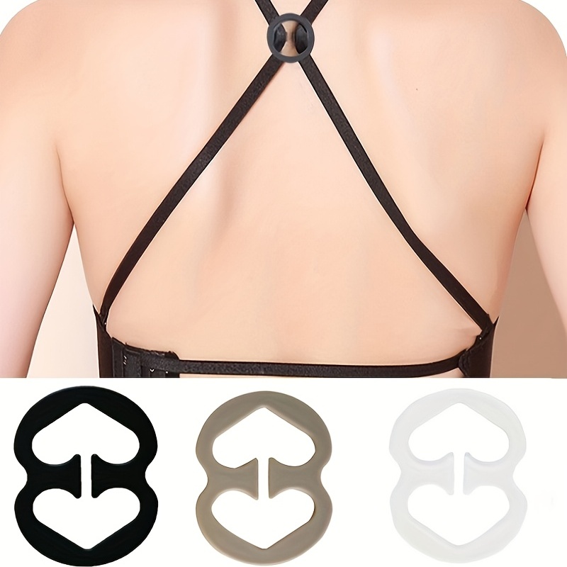 4pcs Heart Shaped Bra Strap Clips, Non-slip Buckles Conceal Bra Straps For  Braless Look, Women's Lingerie & Underwear Accessories