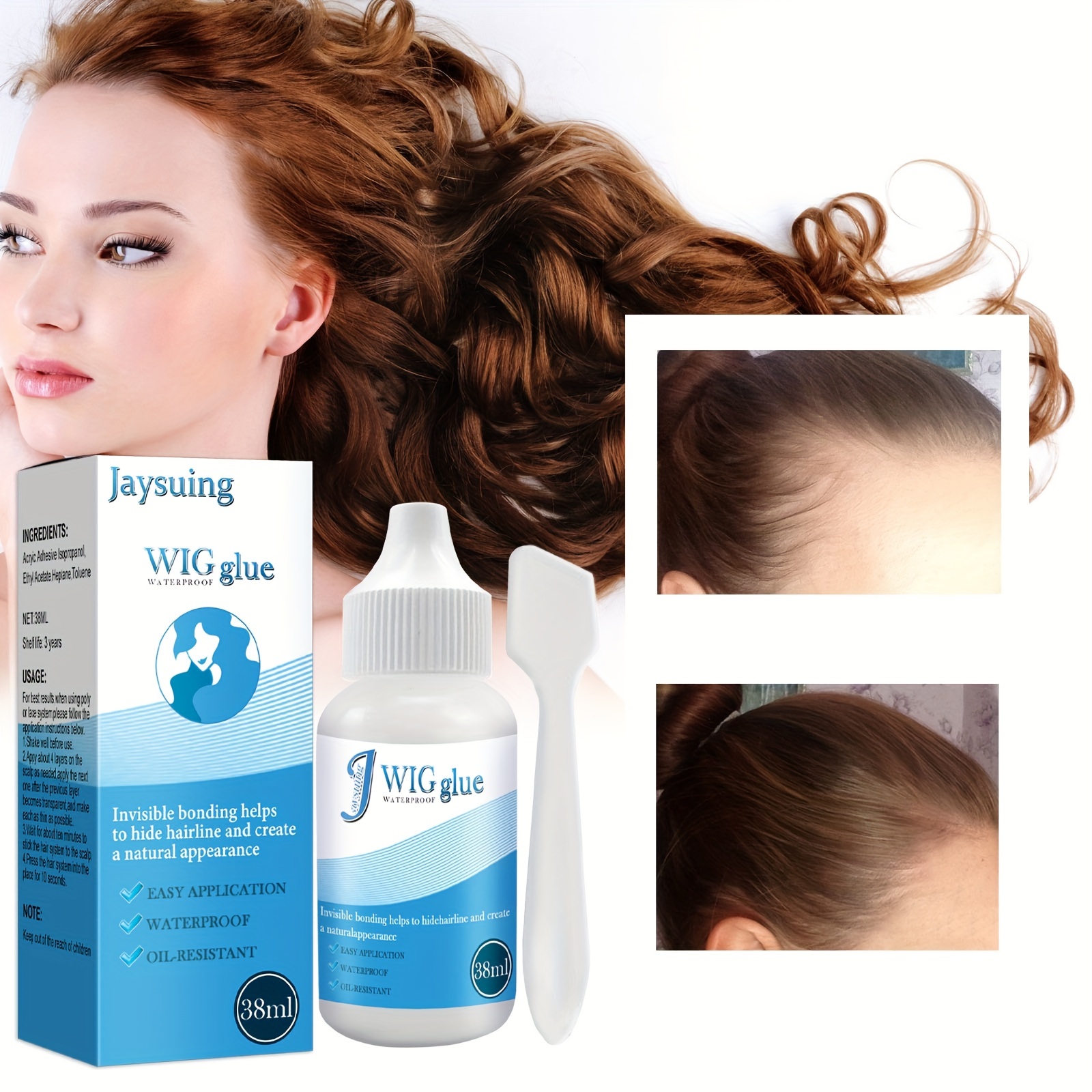 Wig Adhesive Wig Glue 4oz Black Waterproof Bonding Glue Hair Replacement  Adhesive for Fixing Hair Extensions