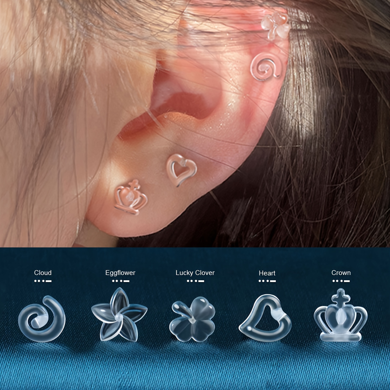 Womens Unisex Stud Earrings Double Head Ear Decor Earring Piercing Small  Jewelry