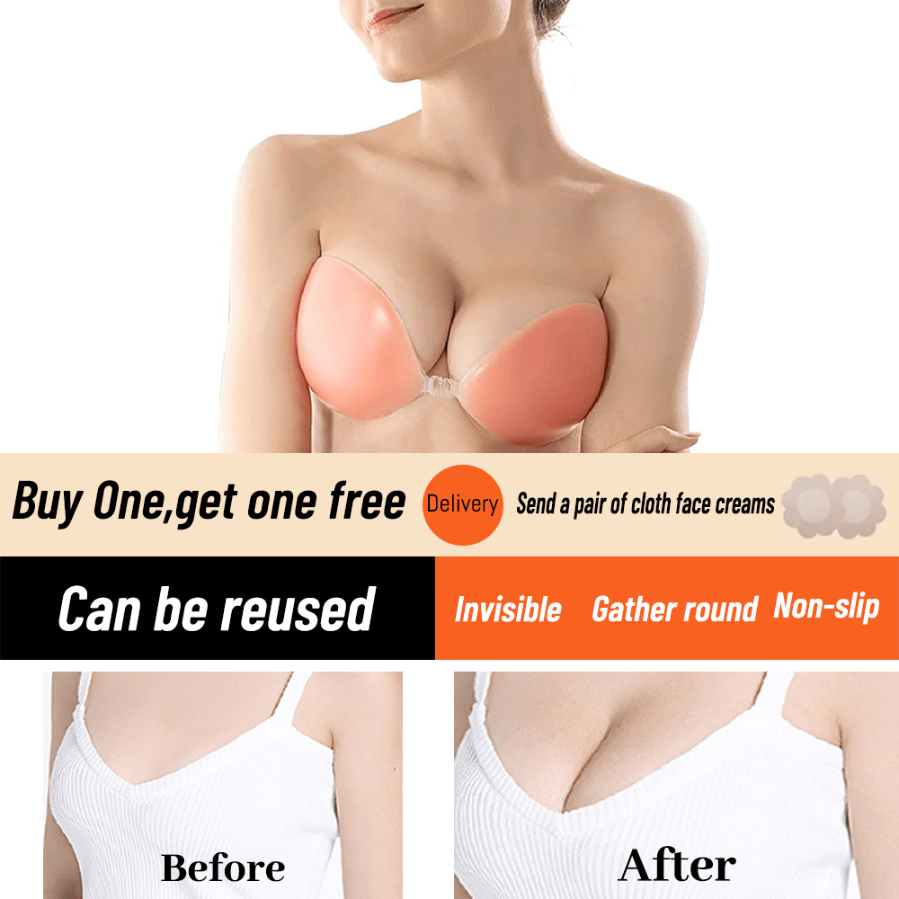 Strapless Backless Invisible Sticky Bra,Breast Lift Tape Reusable Push Up  Adhesive Bra Lift up Nippleless Covers
