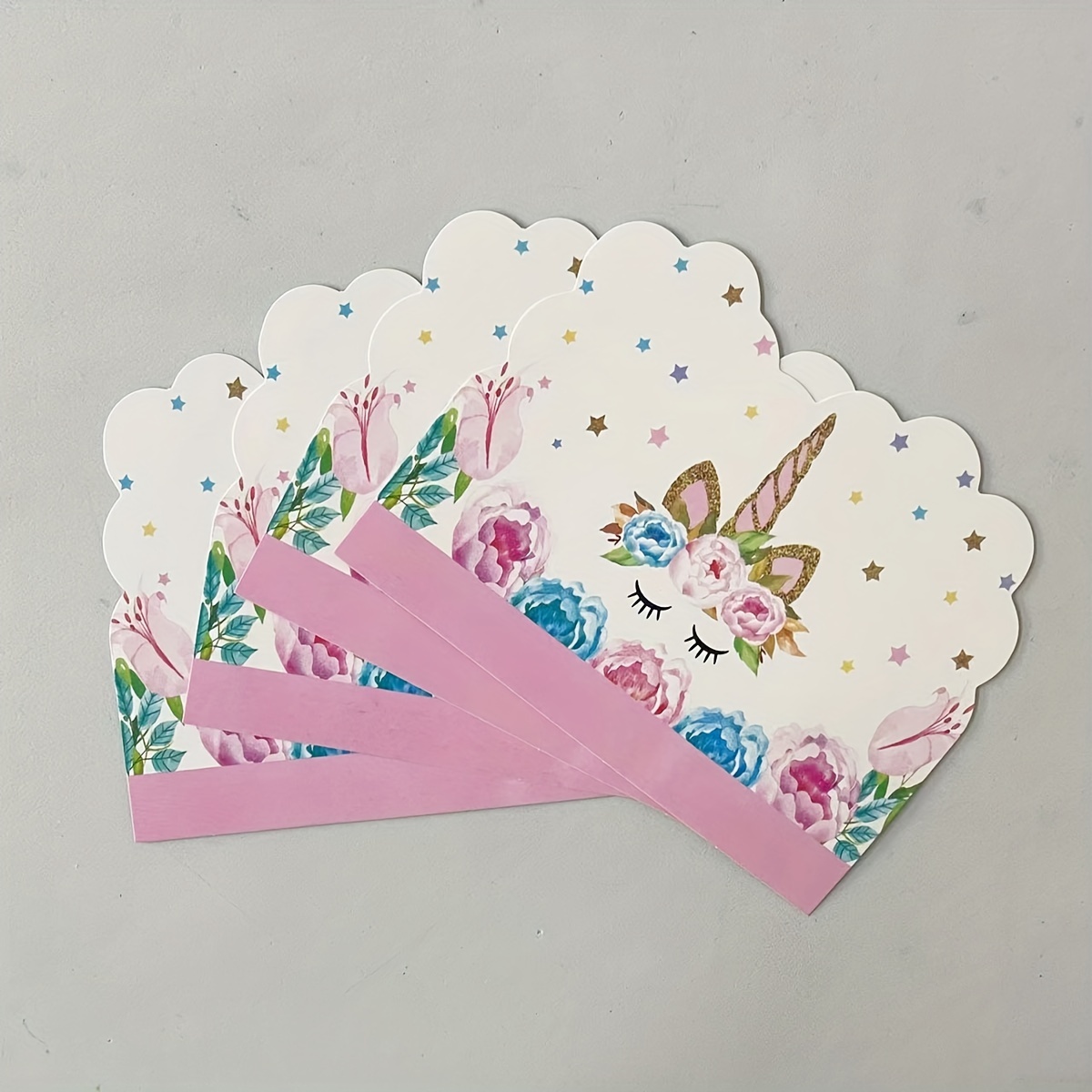 Carte d'invitation papillon pour filles, autocollants enveloppe