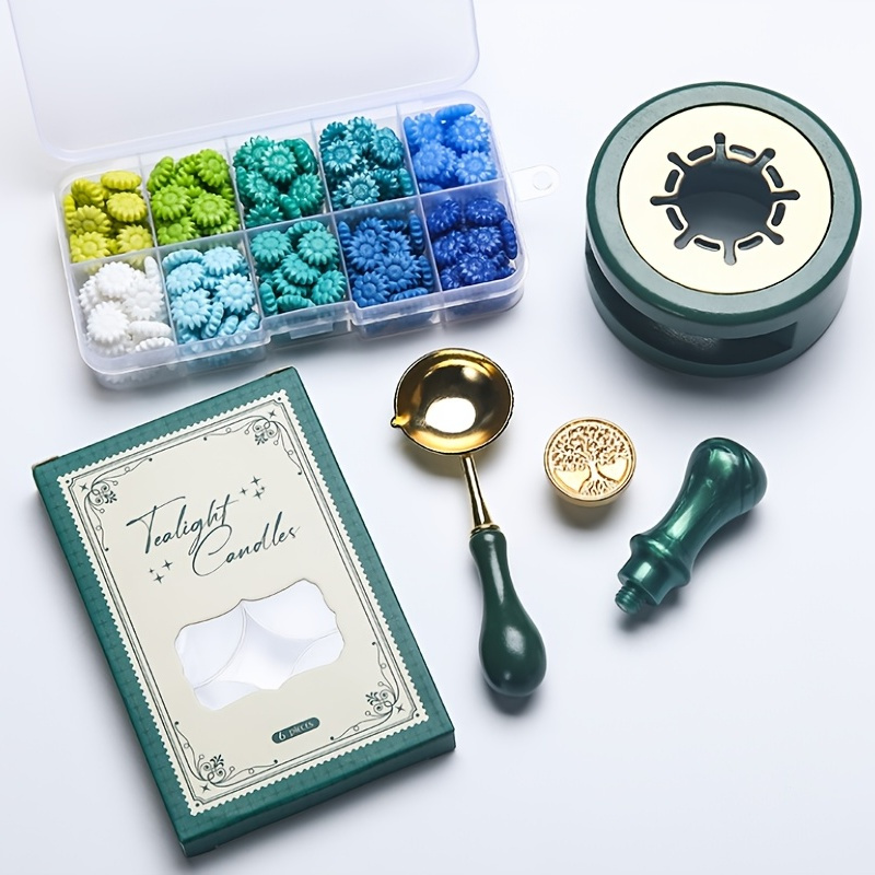 Wax Seal Stamp Kit Wax Beads Sealing Envelopes Wax Stamp Set with