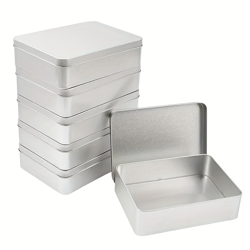 Metal Hinge Tin Container Mini Portable Small Storage Container