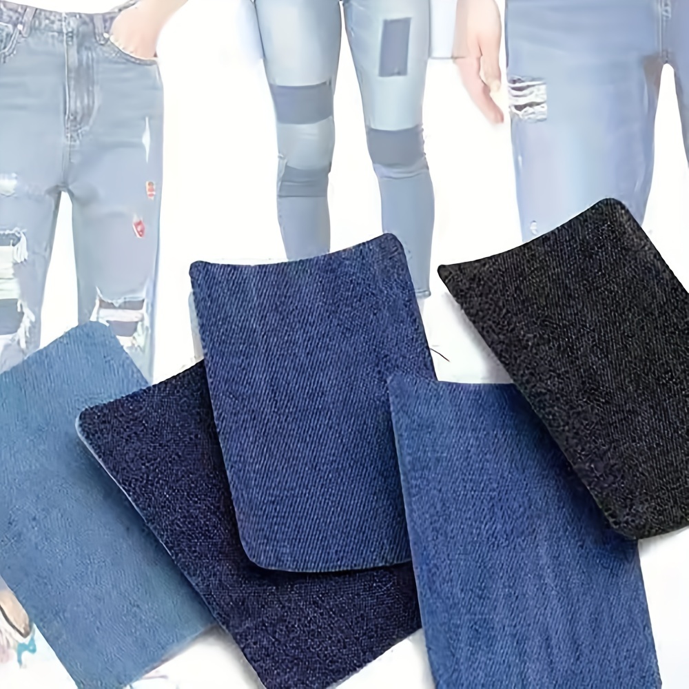 10 pz/lotto toppe termoadesive riparazione ginocchio gomito toppe Jeans  patch Applique per cucire per vestiti adesivi fai da te accessori per cucire