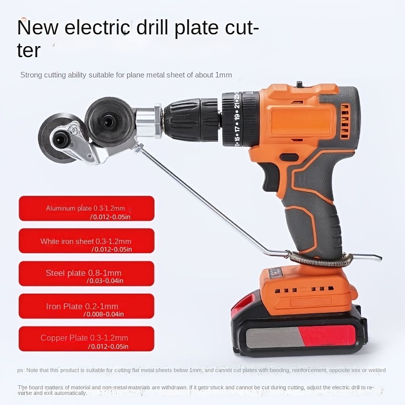 Electric Drill Plate Cutter Attachment Metal Sheet Cutter Sawing Machines  Free Cutting Tool Nibbler Sheet Metal Cut