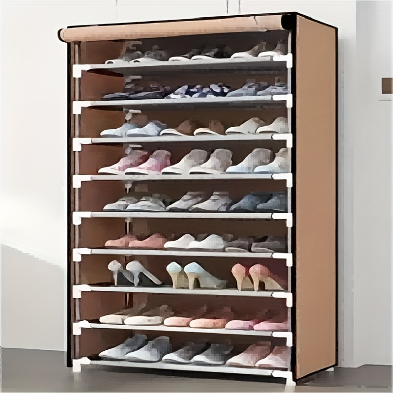 10 tier Tall Shoe Rack Can Hold Shoes Non woven Fabric Shoe - Temu