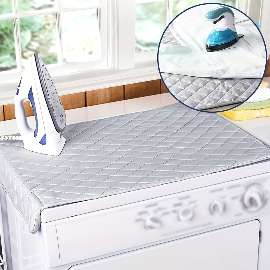 Magnetic Ironing Blanket Mat, Alternative for Iron Board, Portable Cover  for Washer, Dryer, Table, Bed, Dry Safe & Heat Resistant Pad, Quilted  Laundry