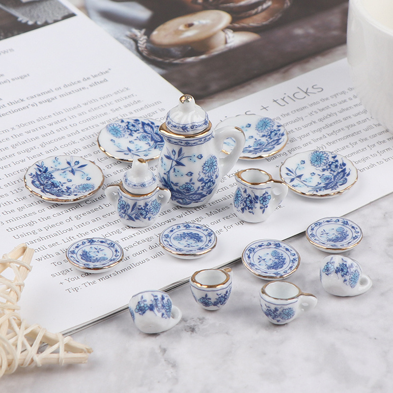 Vintage Japan Ceramic Blue White Small Electric Tea Coffee Pot 2 Cup