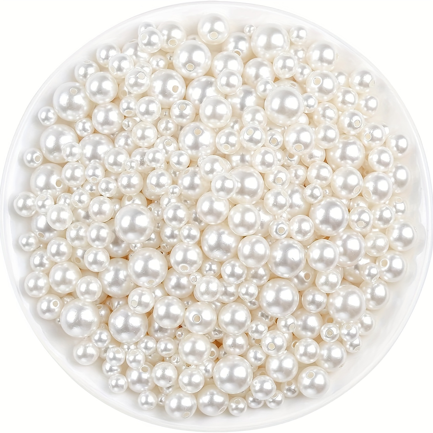 500Pcs Sewing Pearl Beads Two Holes Sew on Pearls and Rhinestones with Gold  Claw Flatback Half