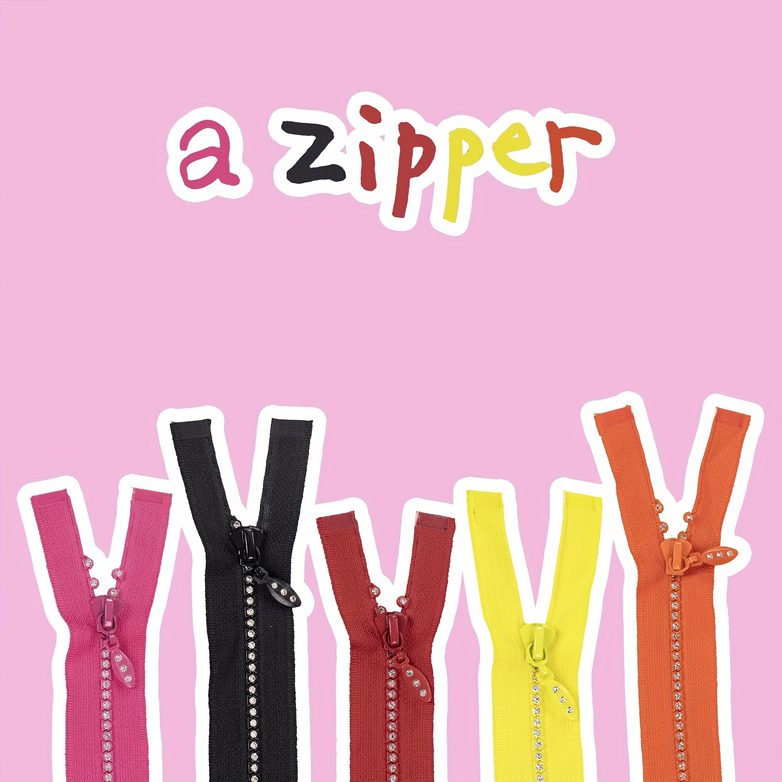 10PCS Size 3 Open-End Double Head Invisible Zipper Length 60cm/pcs-Zipper  Replacement Kit-Zippers for Crafting-Zipper for Clothing-Zipper for