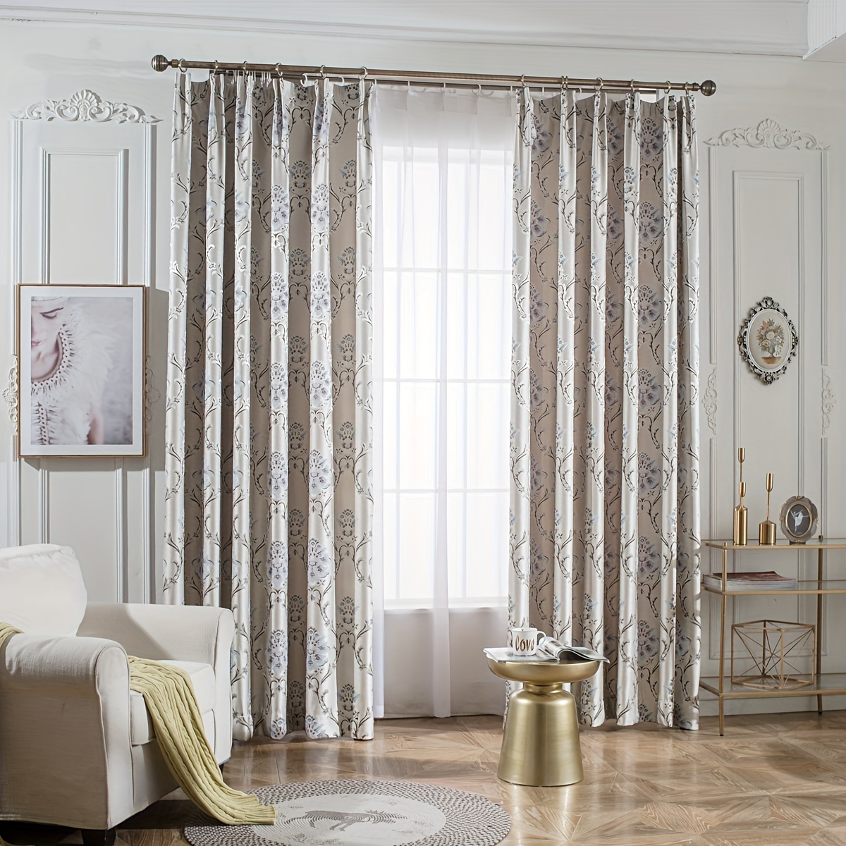 Soporte para cortina, 2 alzapaños de pared para cortinas con tornillos,  gancho decorativo de metal, color blanco
