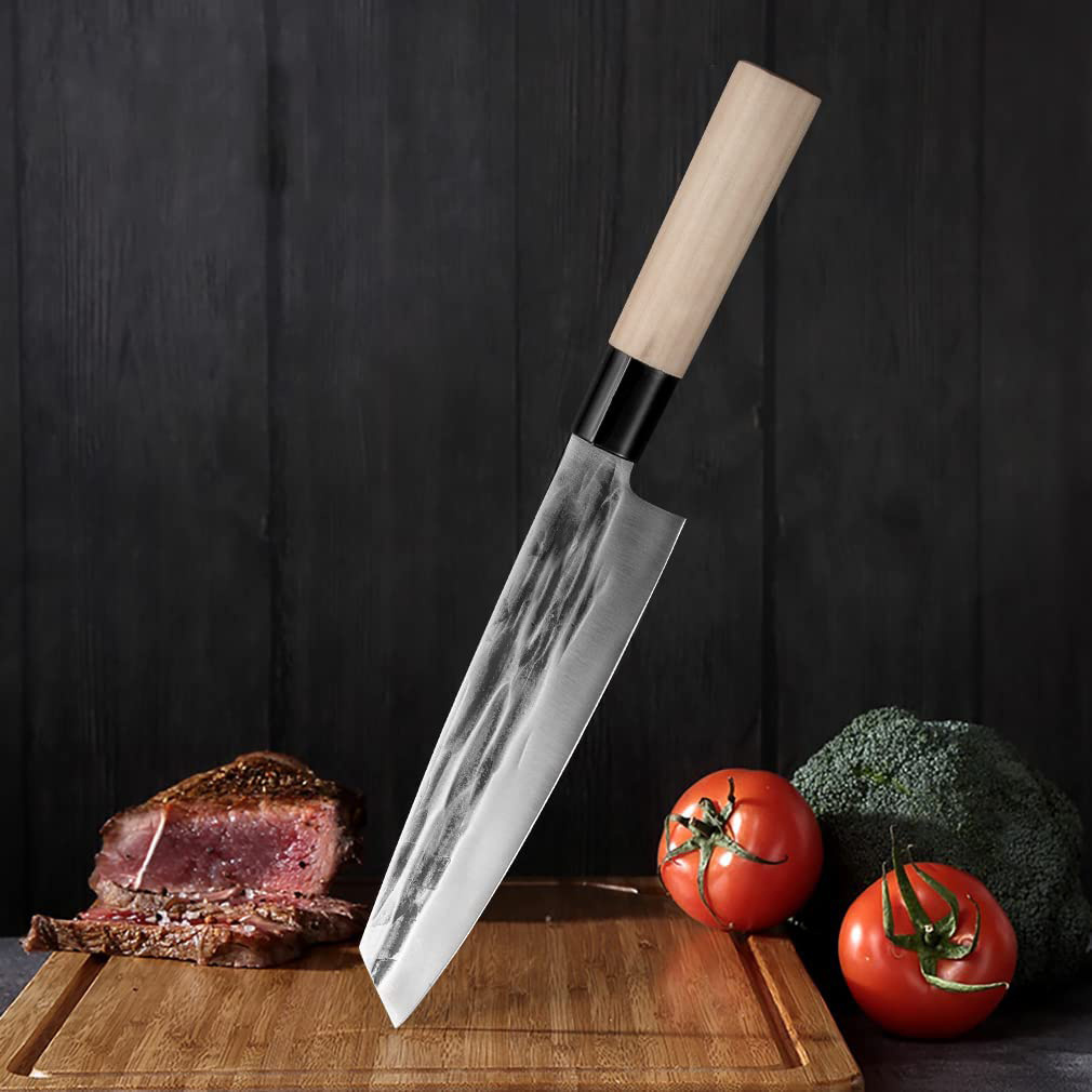 3pcs Butcher Knife Set, Hand Forged Serbian Chef Knife & Meat Cleaver Knife & Viking Knives, Meat Cutting Kitchen Knife Set for Home, Outdoor