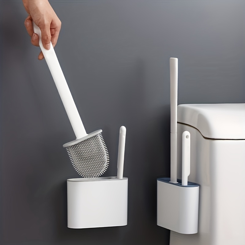 Wall Mounted Toilet Brushes With Holder No Dead Corner - Temu