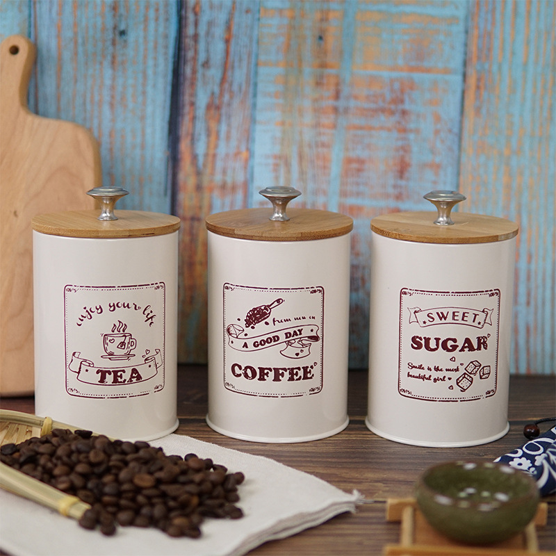1 pcs Ceramic flour and sugar containers coffee canister kitchen storage  containers flour sugar canister set hand-painted food storage containers  5.5inch storage containers for Ground Coffee, Flour, Tea, sugar containers,  Coffee Bean