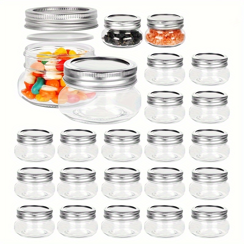 4pcs Glass Sealed Mason Jars Salad Mason Jars Fruit Jelly Cans (Assorted  Color)