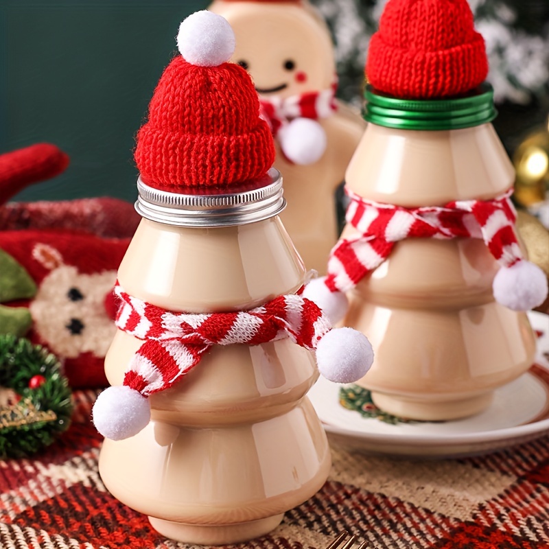 Christmas Decorations 3 Pack Glass Storage Jars-Christmas Gnome Canisters  Sets with Airtight Bamboo Lid for Kitchen Countertop Snowman-Christmas