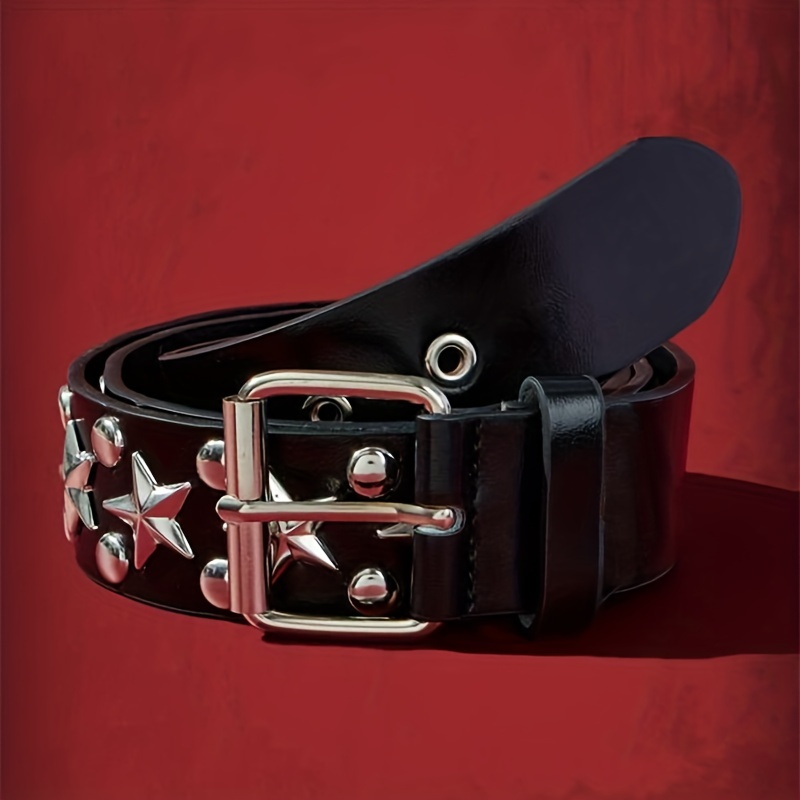 Hip Hop Style Rock Decorative Belt, Heart Buckle Men's Pants Belts - Temu