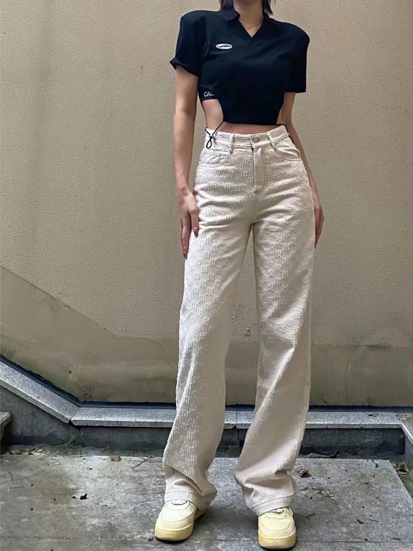 Boyfriend Jeans Trousers For Ladies - Temu